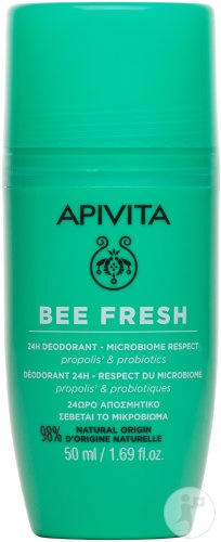Apivita Bee Fresh Deodorant 24h Propolis Și Probiotice Roll-On 50ml - Img 1
