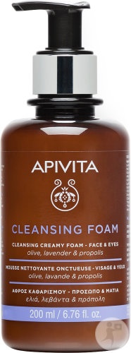 Apivita Spumă De Curățare Onctuoasă Față/Ochi Flacon Dozator 200ml - Img 1