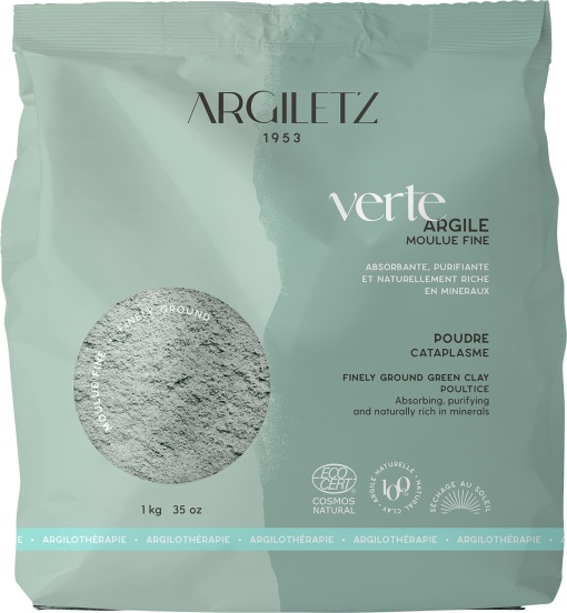 Argiletz Argilă Verde Fin Măcinată Cataplasmă 1kg - Img 1