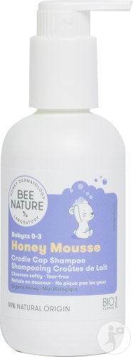 Bee Nature Honey Mousse Babyzz Șampon Pentru Cruste De Lapte Flacon Cu Pompiță 200ml - Img 1