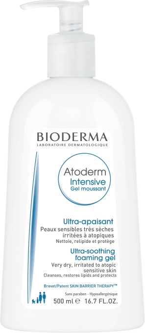 Bioderma Atoderm Intensive Gel Spumant Ultra Bogat Calmant Pielea Foarte Uscată Și Sensibilă 500ml - Img 1