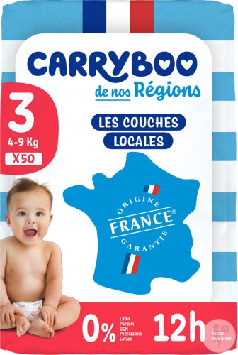Carryboo Scutece Mărimea 3 4-9kg 50 Bucăți - Img 1
