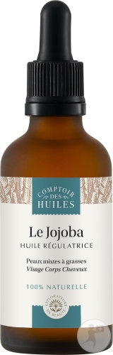 Comptoir Des Huiles Jojoba Ulei Echilibrant Pentru Față/Corp/Păr Piele Mixtă Sau Grasă 50ml - Img 1