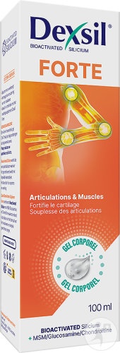 Dexsil Forte Articulații &amp; Mușchi Siliciu Organic Bio-Activat + MSM/Glucozamină Gel Tub 100ml - Img 1