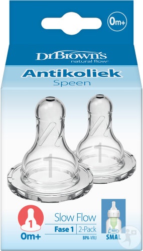 Dr. Brown's Tetină Faza 1 Standard Pentru Biberoane 2 Bucăți - Img 1