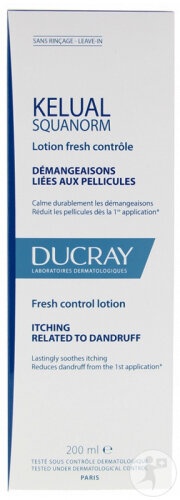 Ducray Kelual Squanorm Loțiune Fresh Control Anti-Mătreață Și Mâncărimi 200ml - Img 1
