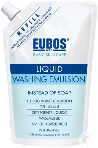 Eubos Săpun Lichid Albastru Fără Parfum Rezerva 400ml - Img 1