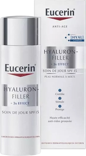 Eucerin Hyaluron-Filler + 3x Effect Cremă De Zi SPF15 Pentru Ten Normal Și Mixt 50ml - Img 1