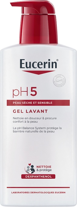 Eucerin pH5 Gel De Curățare Piele Uscată Și Sensibilă Flacon Dozator 400ml - Img 1