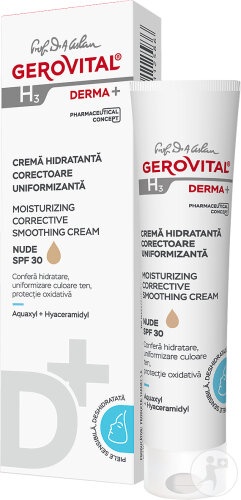 Gerovital H3 Derma+ Cremă Hidratantă Corectoare Uniformizantă 30ml - Img 1