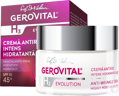 Gerovital H3 Evolution Cremă Antirid SPF10 50ml - Img 1