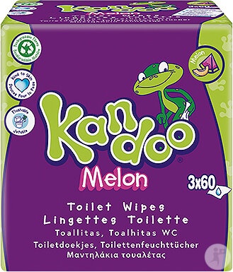 Kandoo Șervețele Umede Melon 3x60 Bucăți - Img 1