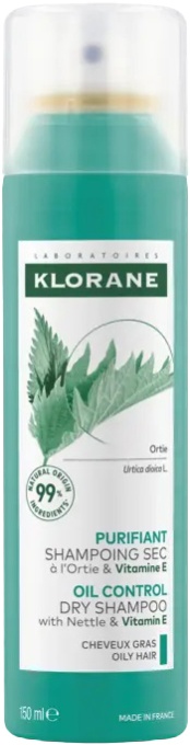 Klorane Șampon Uscat Cu Urzică Și Vitamina E 150ml - Img 1