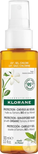 Klorane Ulei Nutri-Reparator Cu Tamanu Bio &amp; Monoi Pentru Protecție Solară A Părului 100ml - Img 1