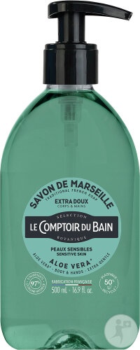 Le Comptoir Du Bain Marseille Sapun Lichid Cu Aloe Vera Pentru Piele Sensibila 500ml - Img 1