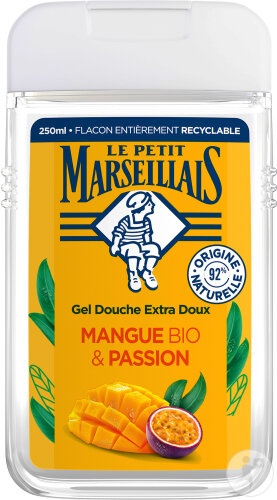 Le Petit Marseillais Gel De Duș Delicat Mango Și Fructul Pasiunii Ambalaj Organic 250ml - Img 1