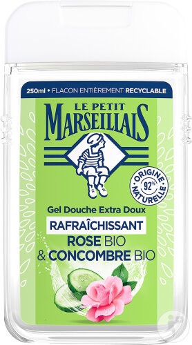 Le Petit Marseillais Gel Duș Extra Delicat Revigorant Trandafir Castravete Flacon 250ml - Img 1