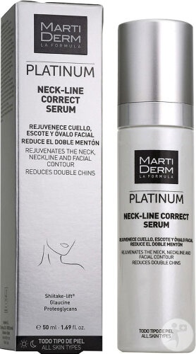 MartiDerm Platinum Neck-Line Correct Serum Ser Gât/Decolteu/Contur Facial 50ml - Img 1