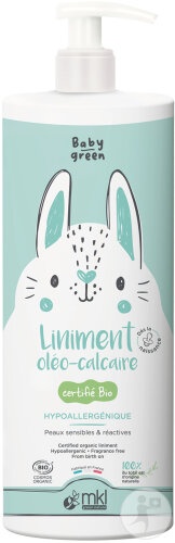 MKL Green Nature Baby Green Liniment Oleo-Calcar Bio Flacon Cu Pompiță 400ml - Img 1