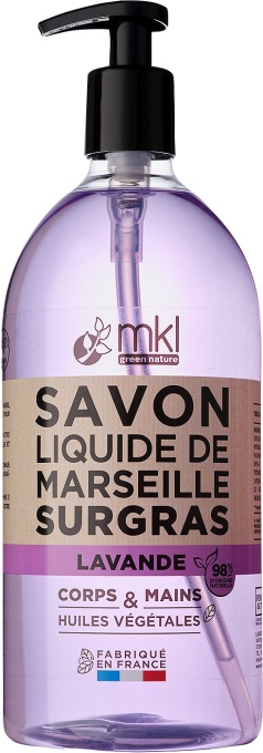 MKL Green Nature Săpun Lichid De Marseille Rehidratant Lavandă Corp/Față/Mâini 1L - Img 1