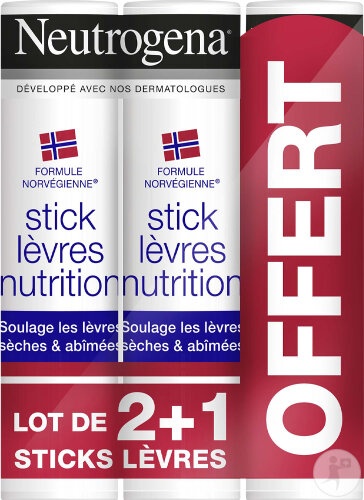 Neutrogena Stick Pentru Buze Formulă Norvegiană Tripack 3x4,8g - Img 1