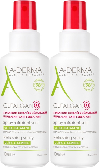 Pachet A-Derma Cutalgan Spray Revigorant Ultra-Calmant 2x100ml - Img 1