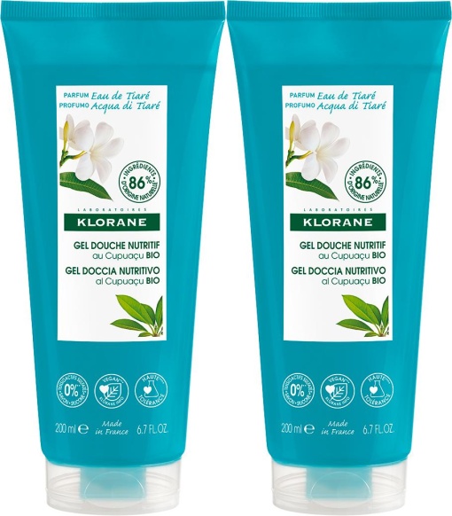 Pachet Klorane Cupuaçu Bio Gel De Duș Nutritiv 2x200ml - Img 1