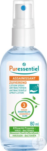 Puressentiel Loțiune Calmanta Spray Antibacterian Pentru Mâini Și Suprafețe 80ml - Img 1