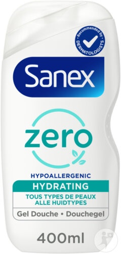 Sanex Zero% Gel Duș Hidratant Toate Tipurile Piele Flacon 400ml - Img 1