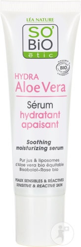So'Bio Étic Aloe Vera Ser Hidratant Calmant Pentru Ten Sensibil Și Reactiv Bio 30ml - Img 1