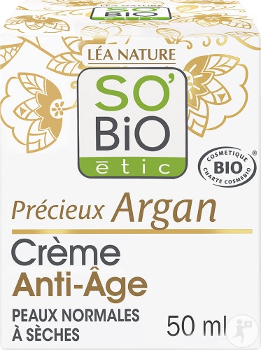 So'Bio Étic Précieux Argan Crema Antirid De Zi Pentru Ten Normal Până La Uscat 50ml - Img 1