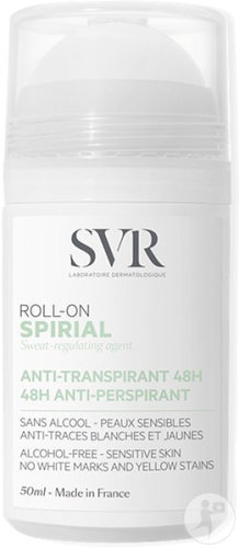 SVR Spirial Deodorant Antiperspirant 48h Fără Alcool Pentru Piele Sensibilă Roll-On 50ml - Img 1