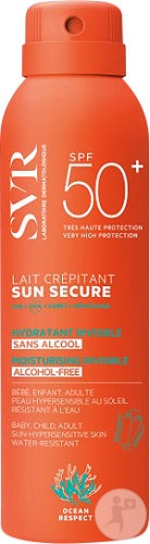 SVR Sun Secure Lapte Efervescent SPF50 Fără Alcool 200ml - Img 1