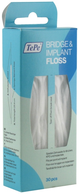 Tepe Bridge &amp; Implant Floss 30 Bucăți - Img 1