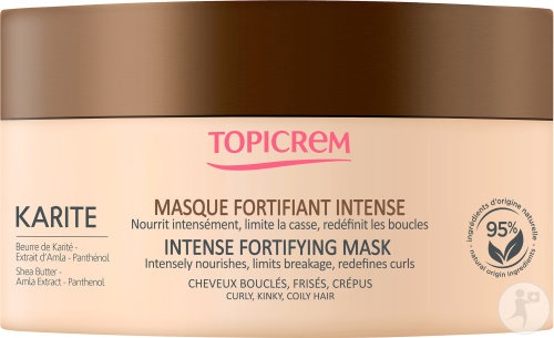 Topicrem Karité Mască Fortifiantă Intensivă Pentru Păr Creț 250ml - Img 1