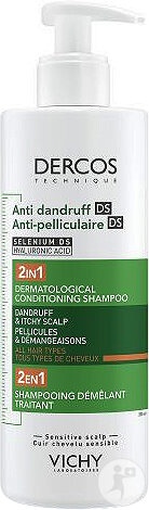 Vichy Dercos Anti-Dandruff DS 2In1 Șampon Tratament Toate Tipurile Păr 390ml - Img 1