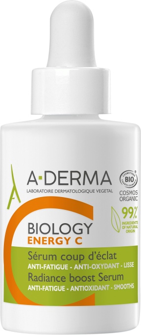 A-Derma Biology Energy C Ser Energizant Luminozitate Piele Obosită Mată Vitamina C 30ml - Img 1