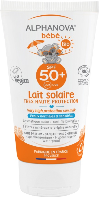 Alphanova Bébé Sun Lapte protecție solară Bio SPF50+ Tub 50ml - Img 1