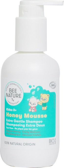 Bee Nature Honey Mousse Kidzz 3+ Șampon Extra Delicat Flacon Cu Pompă 200ml - Img 1
