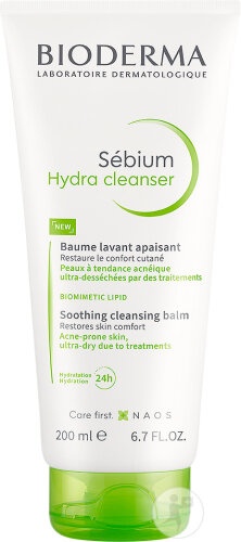 Bioderma Sébium Hydra Balsam Calmant De Curățare Piele Cu Tendință Acneică 200ml - Img 1