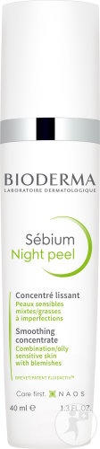 Bioderma Sébium Noapte Peeling Concentrat Cu Efect De Netezire Ten Sensibil/Mixt/Gras Imperfect 40ml - Img 1