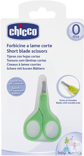 Chicco Foarfece Pentru Unghii Cu Vârf Rotund Lame Scurte Pentru Bebeluși 0+ Luni 1 Pereche - Img 1