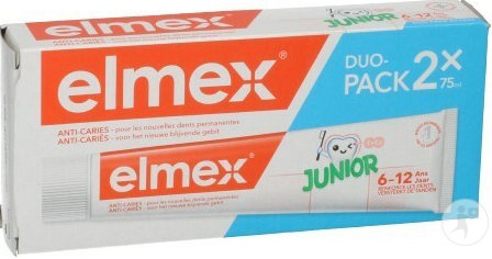 Elmex Junior Pastă De Dinți Anti-Carii Pentru Copii 6-12 Ani 2x75ml - Img 1