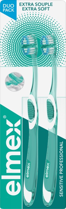 Elmex Periuță De Dinți Pentru Dinți Sensibili Professional Extra Soft Duo Pack 2 Bucăți - Img 1