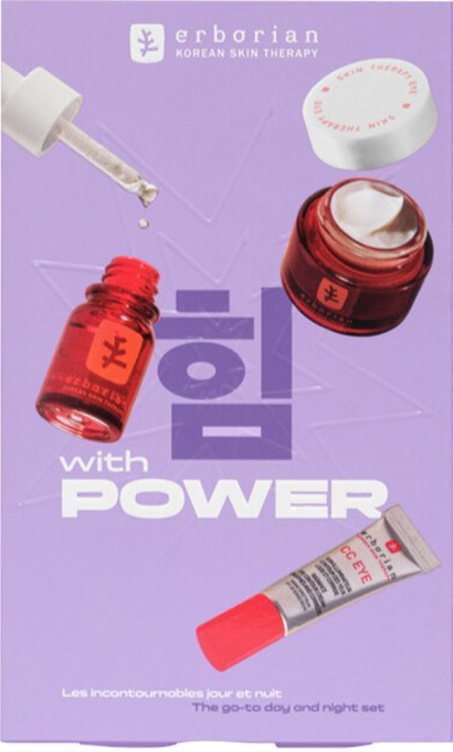 Erborian Set Cadou Power Skin Therapy Duo X CC Eye Auriu 3 Produse - Img 1