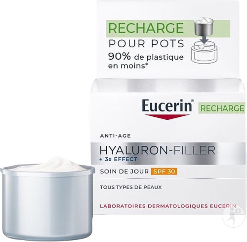 Eucerin Hyaluron-Filler + 3x Effect Cremă De Zi SPF30 Rezervă 50ml - Img 1