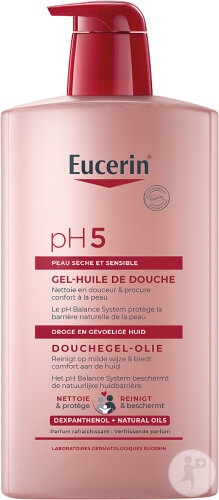 Eucerin Ph5 Gel-Ulei De Duș Pentru Piele Uscată Și Sensibilă 1000ml - Img 1