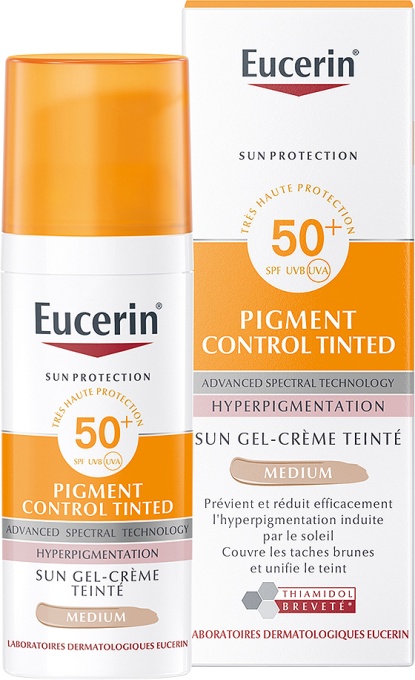Eucerin Sun Pigment Control Gel-Cremă Solară Nuanță Medie Hiperpigmentare SPF50+ 50ml - Img 1