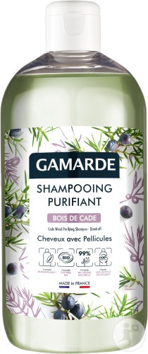 Gamarde Șampon Purifiant Cu Lemn De Cade Pentru Păr Cu Mătreață 500ml - Img 1