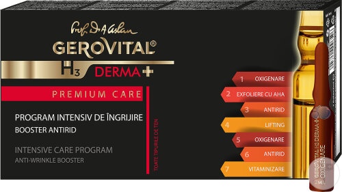 Gerovital H3 Derma+ Premium Care Program Intensiv De Ingrijire Fiole 7x2ml - Img 1